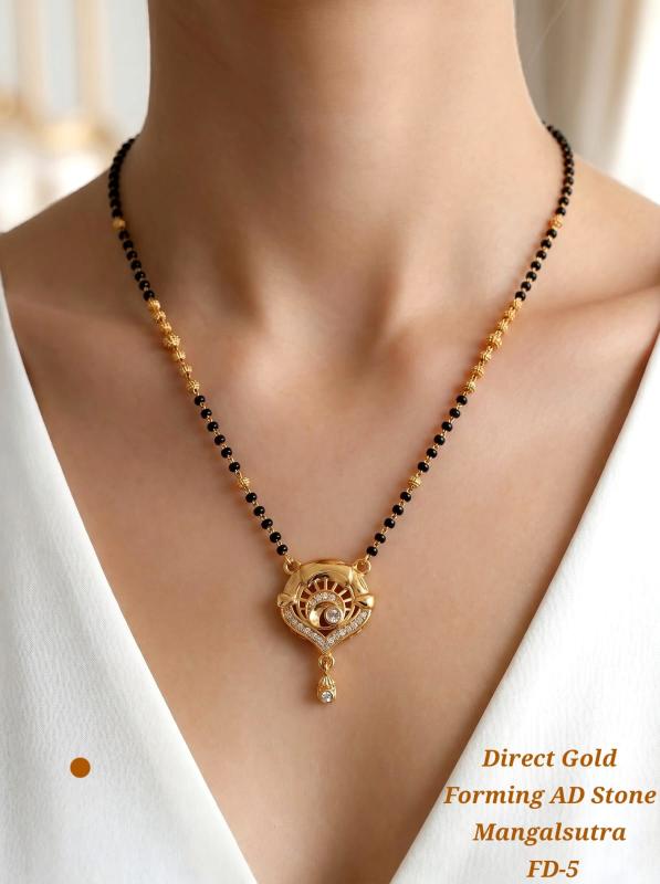 Direct gold forming ad stone mangalsutra FD 5 Artificial jewelry suppliers in Gujarat